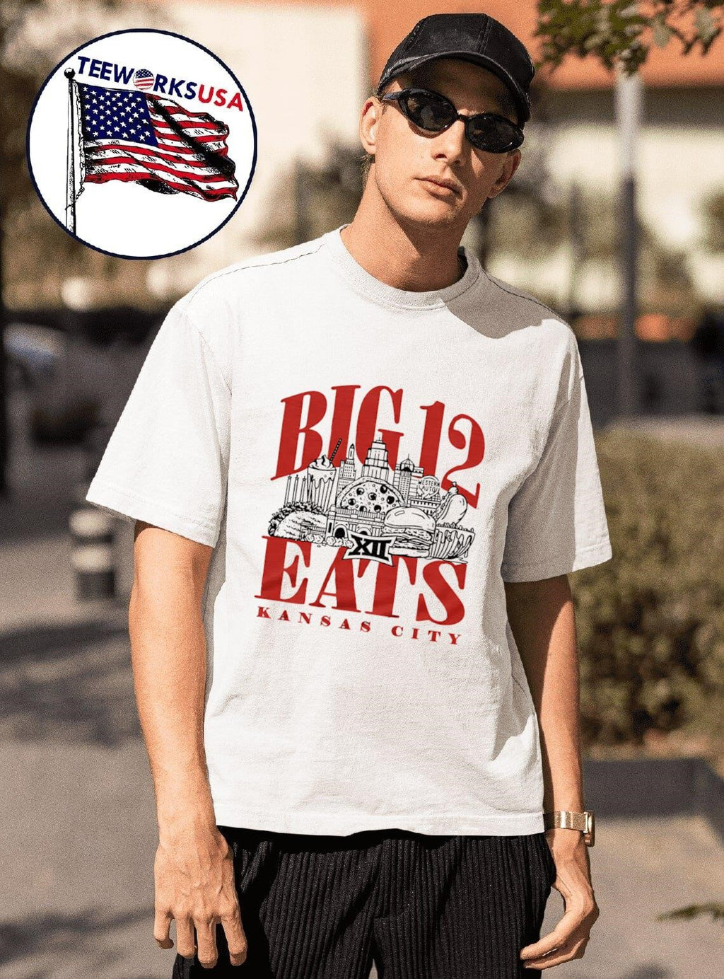 Big 12 Eats Kansas City - Adult & Kids T-Shirts, Sweatshirts & Hoodies apparel design preview 1