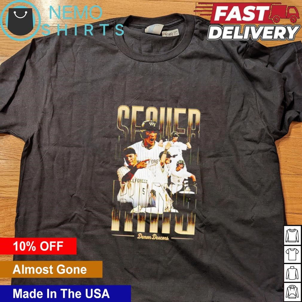 Seaver King Wake Forest baseball player collage - Adult & Kids T-Shirts, Sweatshirts & Hoodies apparel design preview 5