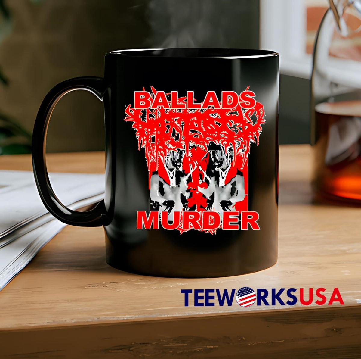 More Chaos Ballads Murder - Adult & Kids T-Shirts, Sweatshirts & Hoodies apparel design preview 2