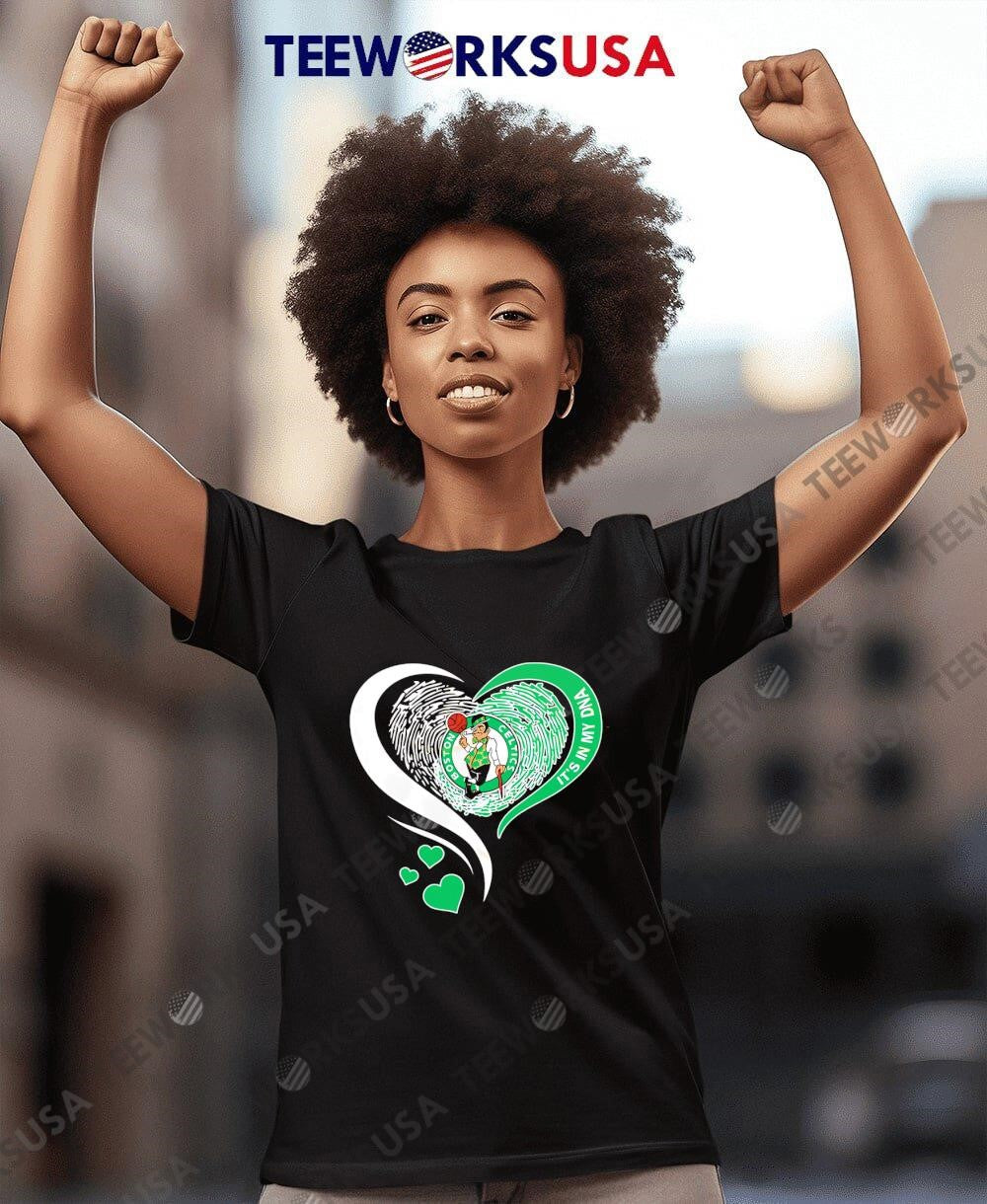 Boston Celtics It's In My DNA Heart - Adult & Kids T-Shirts, Sweatshirts & Hoodies apparel design preview 7