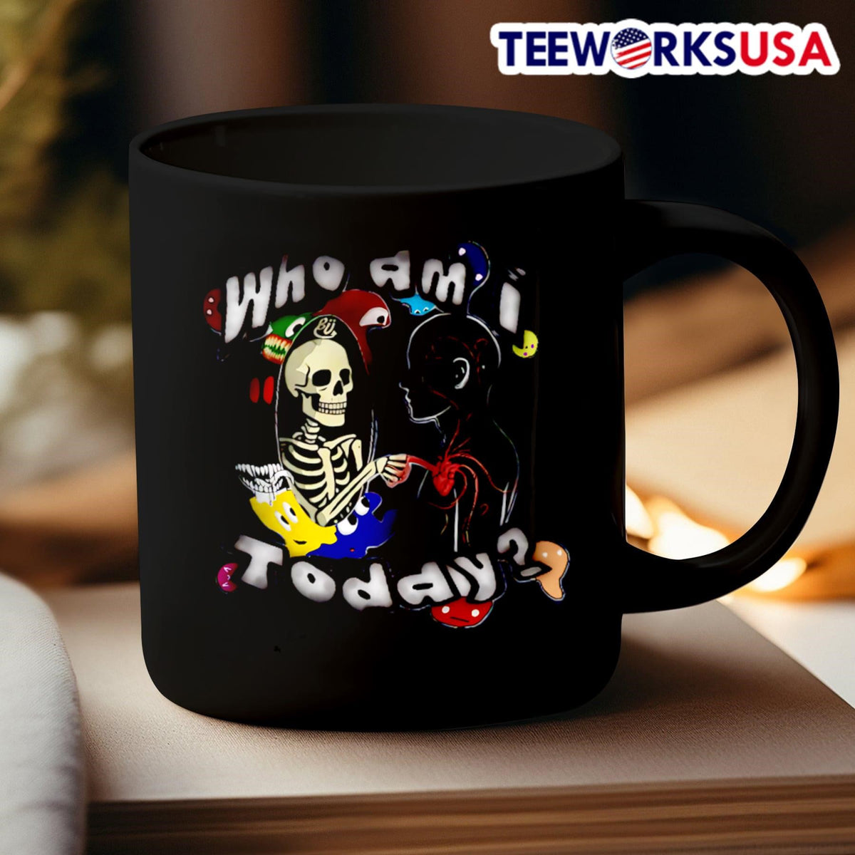Who am I today skeleton - Adult & Kids T-Shirts, Sweatshirts & Hoodies apparel design preview 3