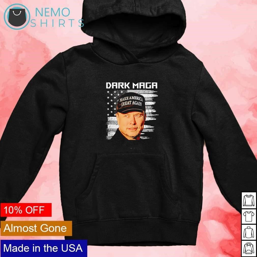 Dark MAGA Elon Musk US flag - Adult & Kids T-Shirts, Sweatshirts & Hoodies apparel design preview 2