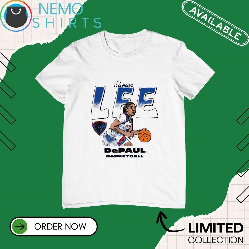 Sumer Lee DePaul Blue Demons basketball cartoon - Adult & Kids T-Shirts, Sweatshirts & Hoodies apparel design preview 1