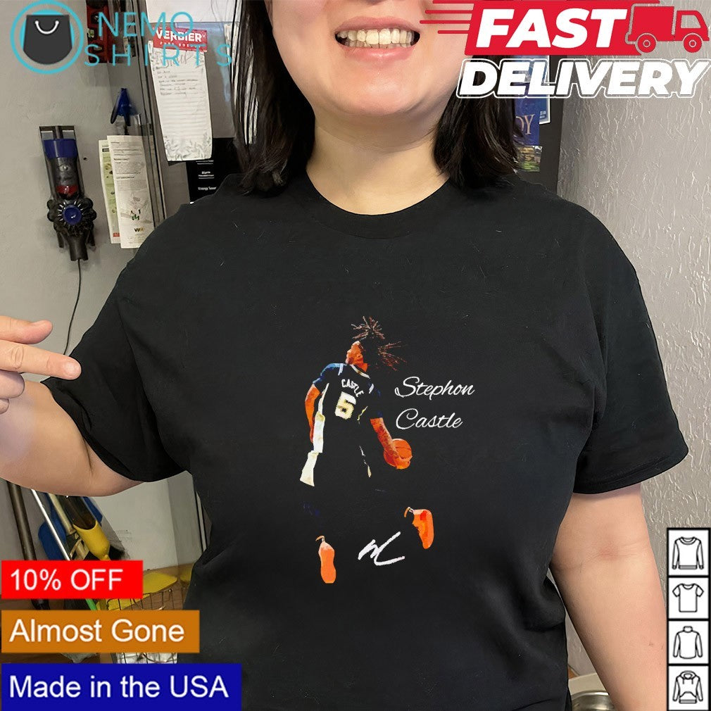 Stephon Castle San Antonio Spurs signature pose - Adult & Kids T-Shirts, Sweatshirts & Hoodies apparel design preview 3