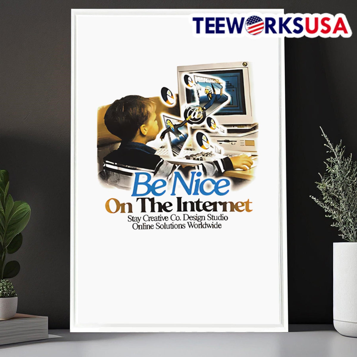 Be nice on the internet - Adult & Kids T-Shirts, Sweatshirts & Hoodies apparel design preview 6