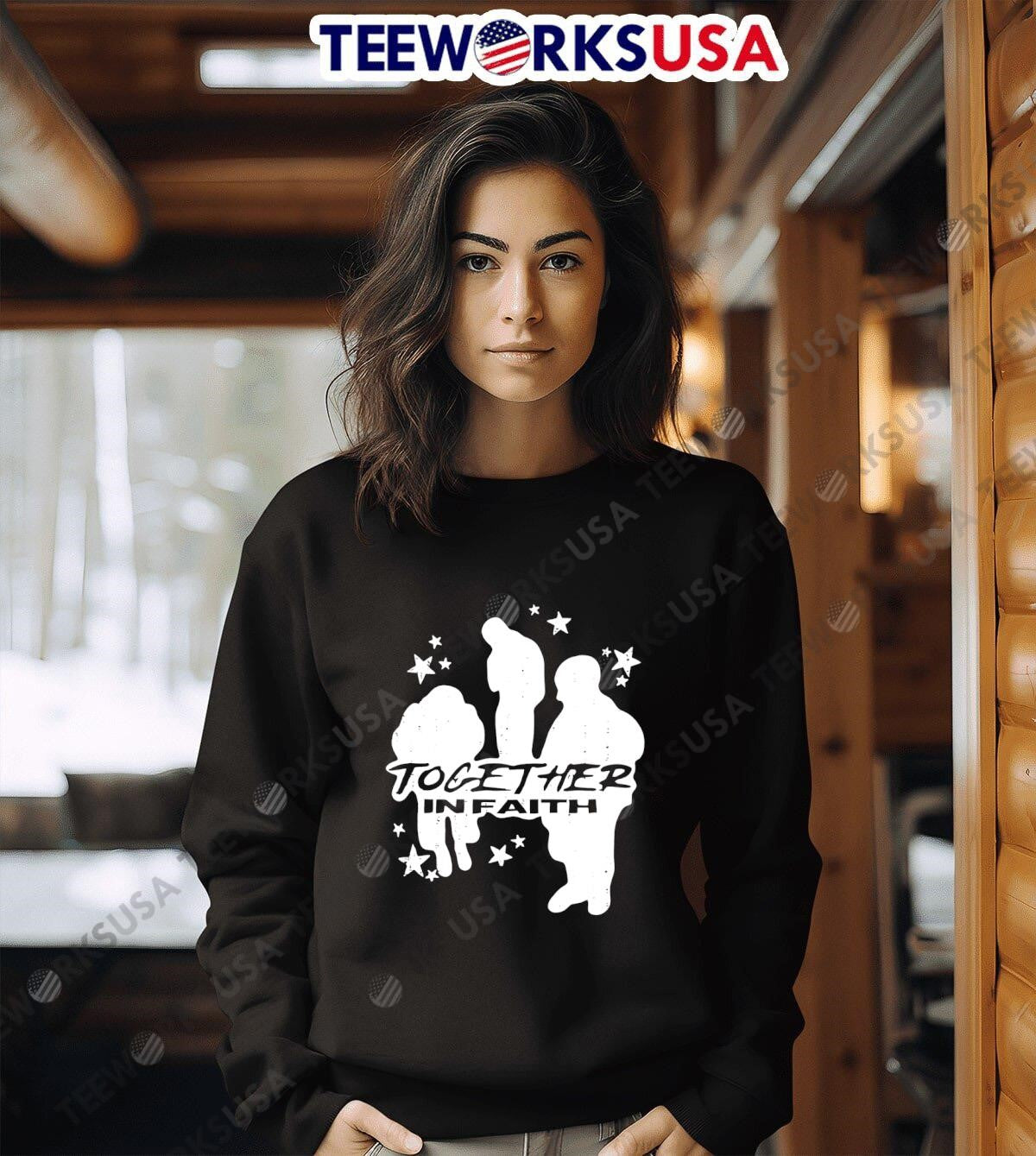 Together In Faith graphic retro - Adult & Kids T-Shirts, Sweatshirts & Hoodies apparel design preview 6