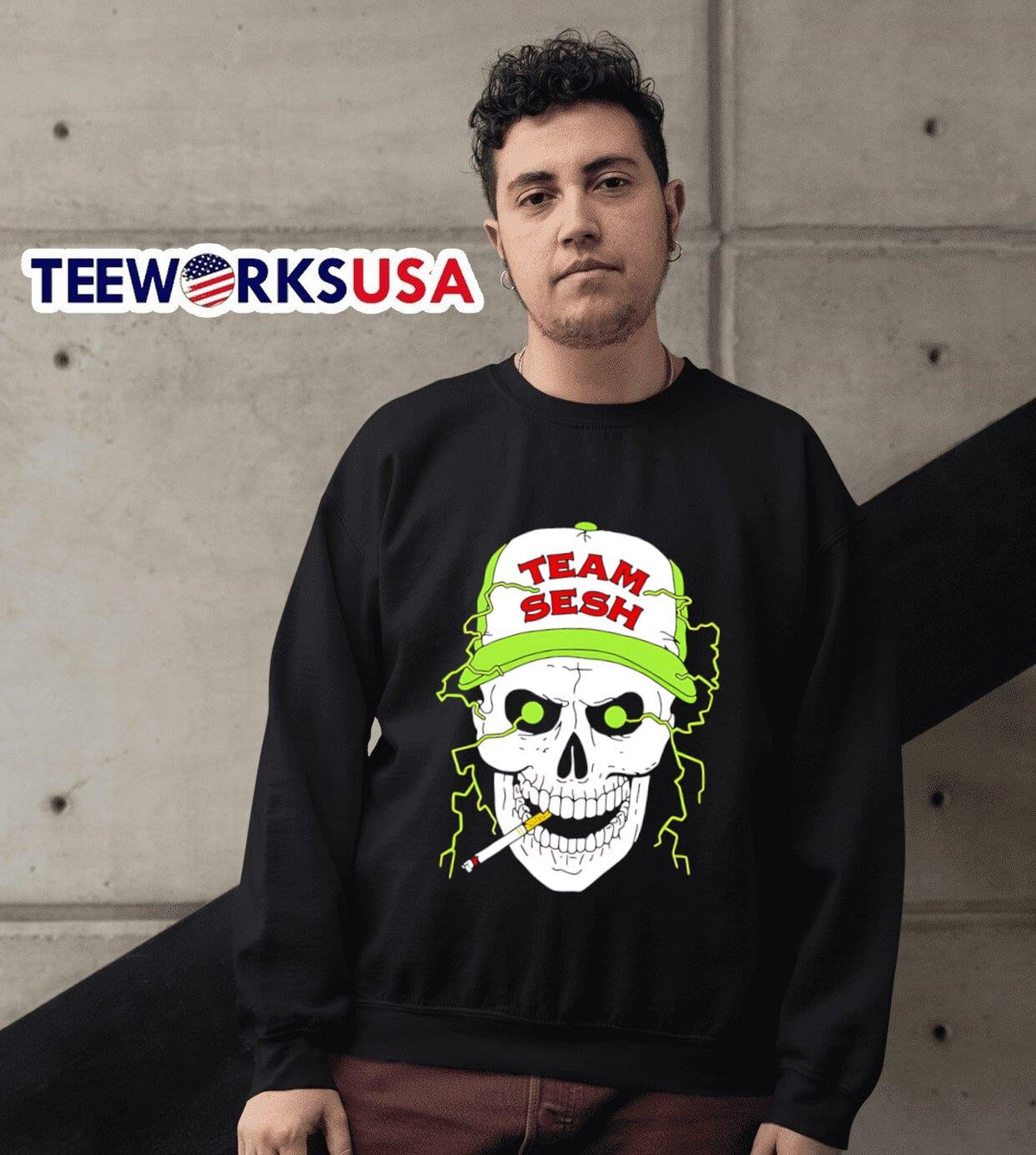 Team Sesh 316 Bone Tour North America - Adult & Kids T-Shirts, Sweatshirts & Hoodies apparel design preview 6