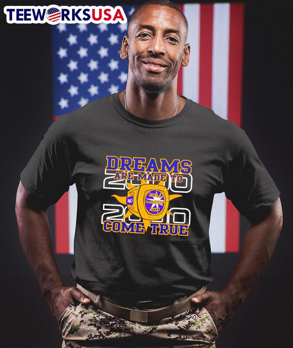 Dreams are made to come true 2000 World Champions - Adult & Kids T-Shirts, Sweatshirts & Hoodies apparel design preview 1
