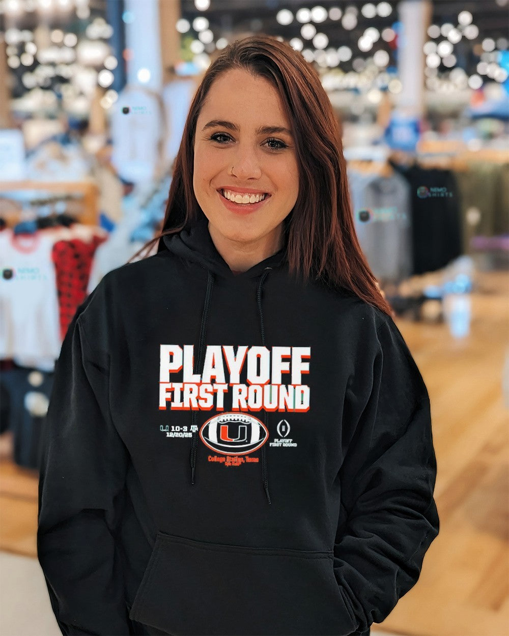Miami Hurricanes 2025 CFP playoff first round winner - Adult & Kids T-Shirts, Sweatshirts & Hoodies apparel design preview 3