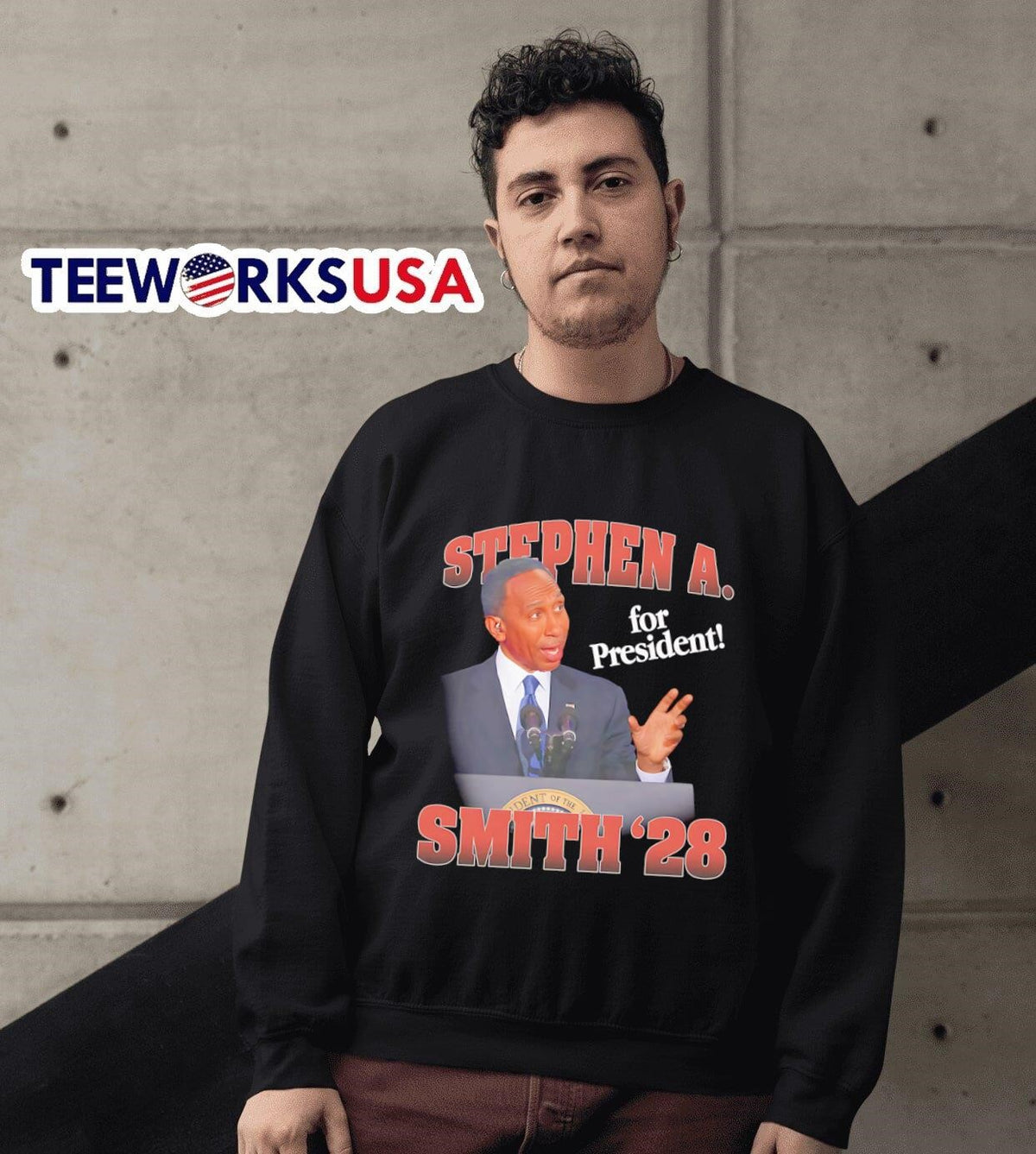 Stephen A for President Smith '28 - Adult & Kids T-Shirts, Sweatshirts & Hoodies apparel design preview 6