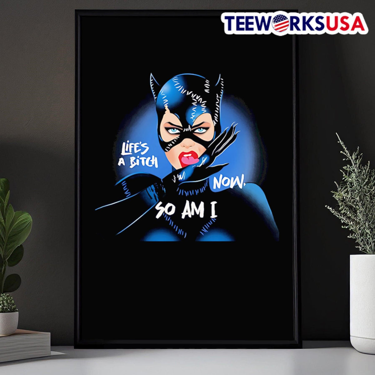 Cat woman Life's a bitch now so am I - Adult & Kids T-Shirts, Sweatshirts & Hoodies apparel design preview 5
