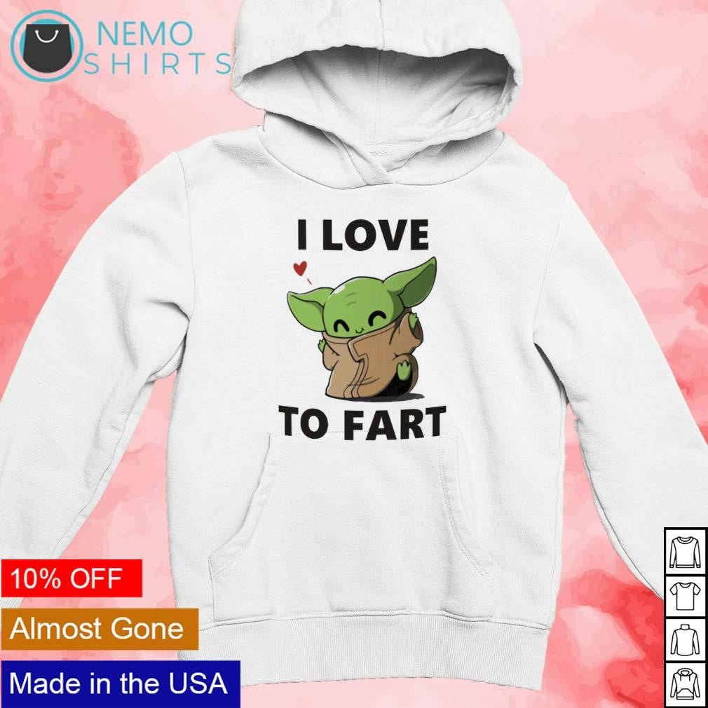 Baby Yoda I love to fart heart - Adult & Kids T-Shirts, Sweatshirts & Hoodies apparel design preview 2