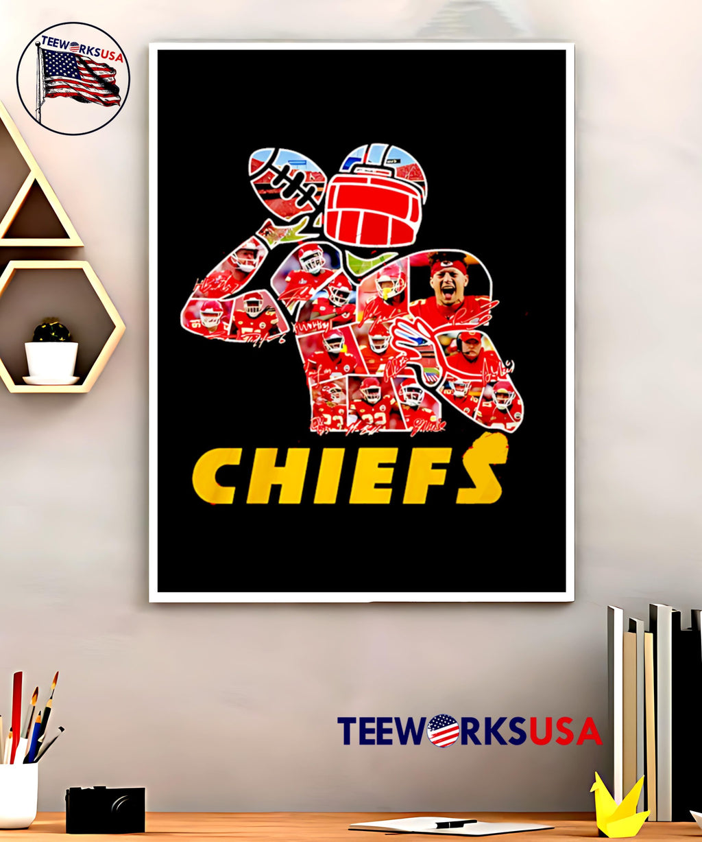 Kansas City Chiefs 2025 New Design face - Adult & Kids T-Shirts, Sweatshirts & Hoodies apparel design preview 5