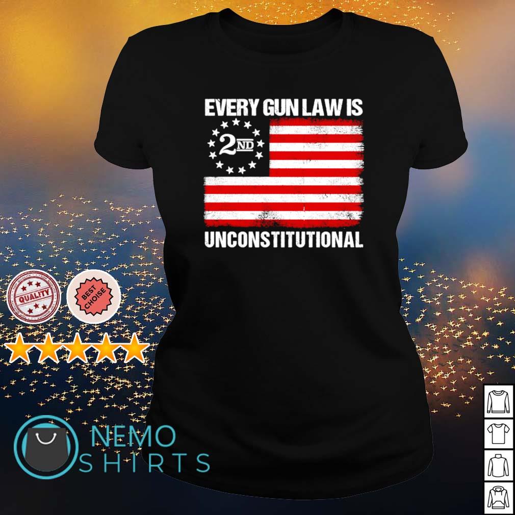 2nd American flag every gun law is unconstitutional - Adult & Kids T-Shirts, Sweatshirts & Hoodies apparel design preview 3