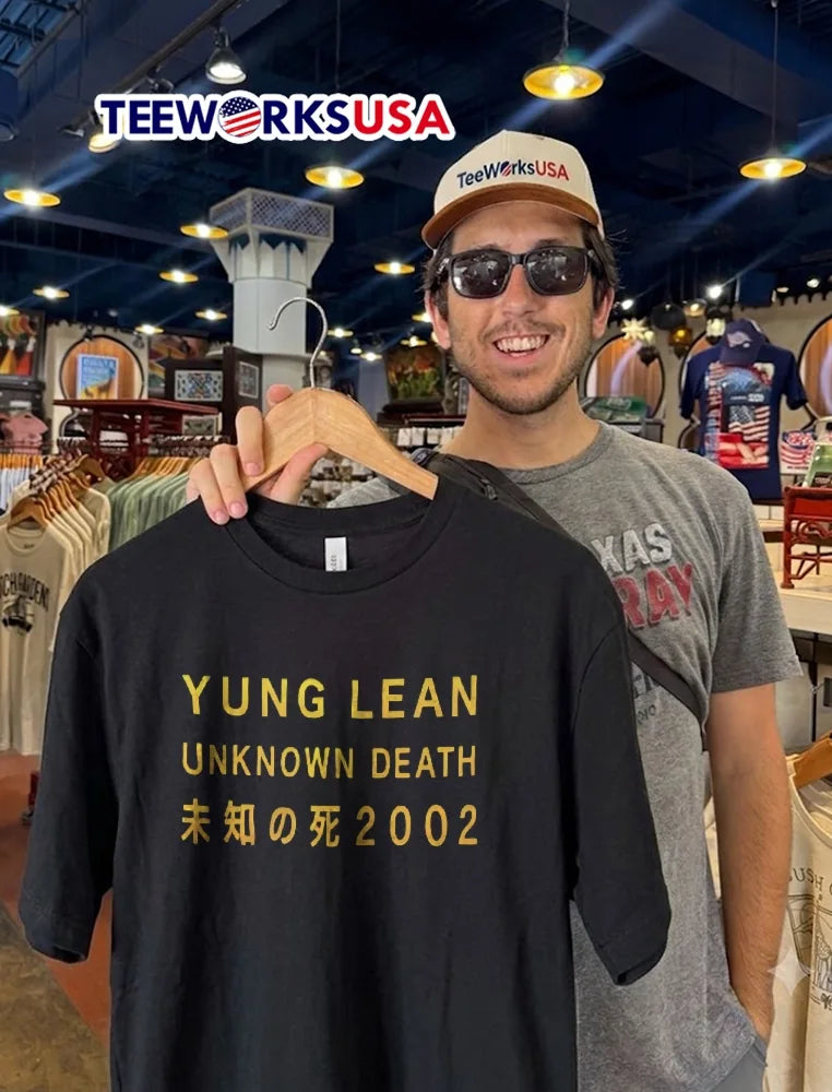 Unknown Death Yung Lean 2002 Yellow Japanese Kanji - Adult & Kids T-Shirts, Sweatshirts & Hoodies apparel design preview 2
