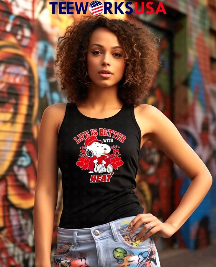 Snoopy Life is Better with Miami Heat - Adult & Kids T-Shirts, Sweatshirts & Hoodies apparel design preview 7
