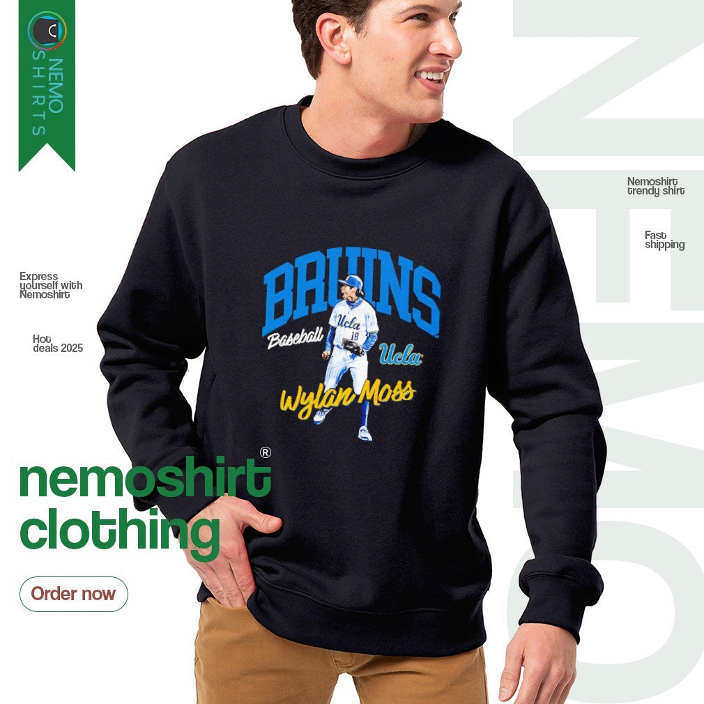 Wylan Moss Ucla Bruins baseball player scream scoring - Adult & Kids T-Shirts, Sweatshirts & Hoodies apparel design preview 4
