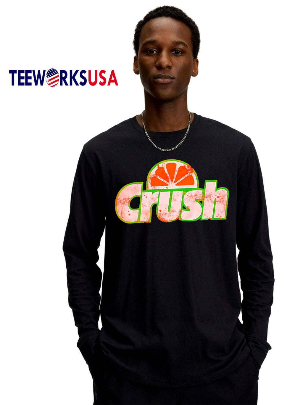 Faded Orange Crush Soda retro - Adult & Kids T-Shirts, Sweatshirts & Hoodies apparel design preview 4