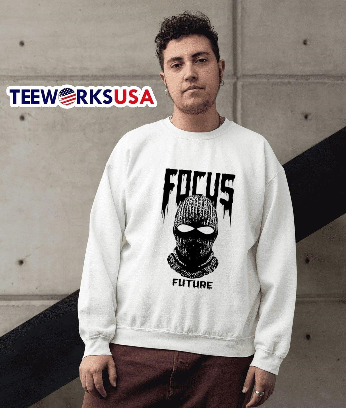 Focus Future hooded mask - Adult & Kids T-Shirts, Sweatshirts & Hoodies apparel design preview 5