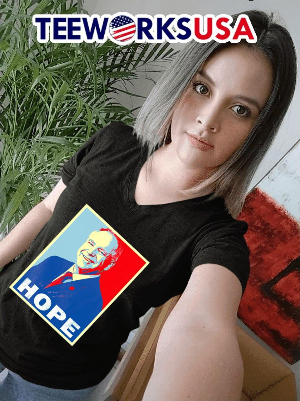Tim Walz iconic Hope art - Adult & Kids T-Shirts, Sweatshirts & Hoodies apparel design preview 4