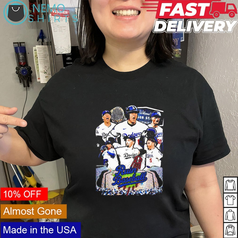 Ruin baseball Los Angeles Dodgers NLCS player team - Adult & Kids T-Shirts, Sweatshirts & Hoodies apparel design preview 3
