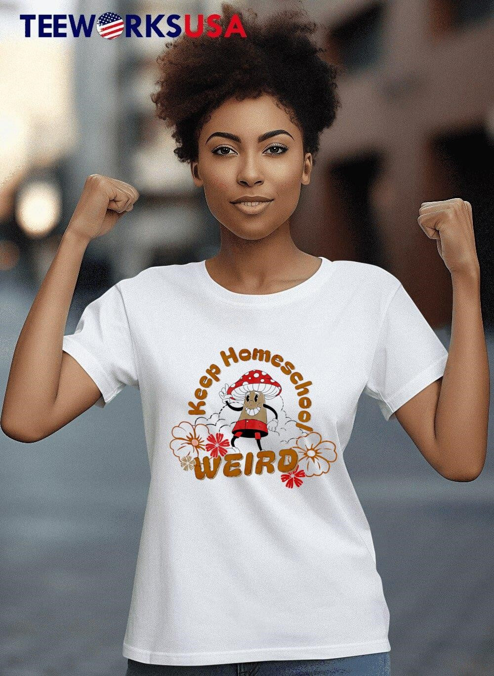 Keep Homeschool Weird cartoon funny - Adult & Kids T-Shirts, Sweatshirts & Hoodies apparel design preview 4