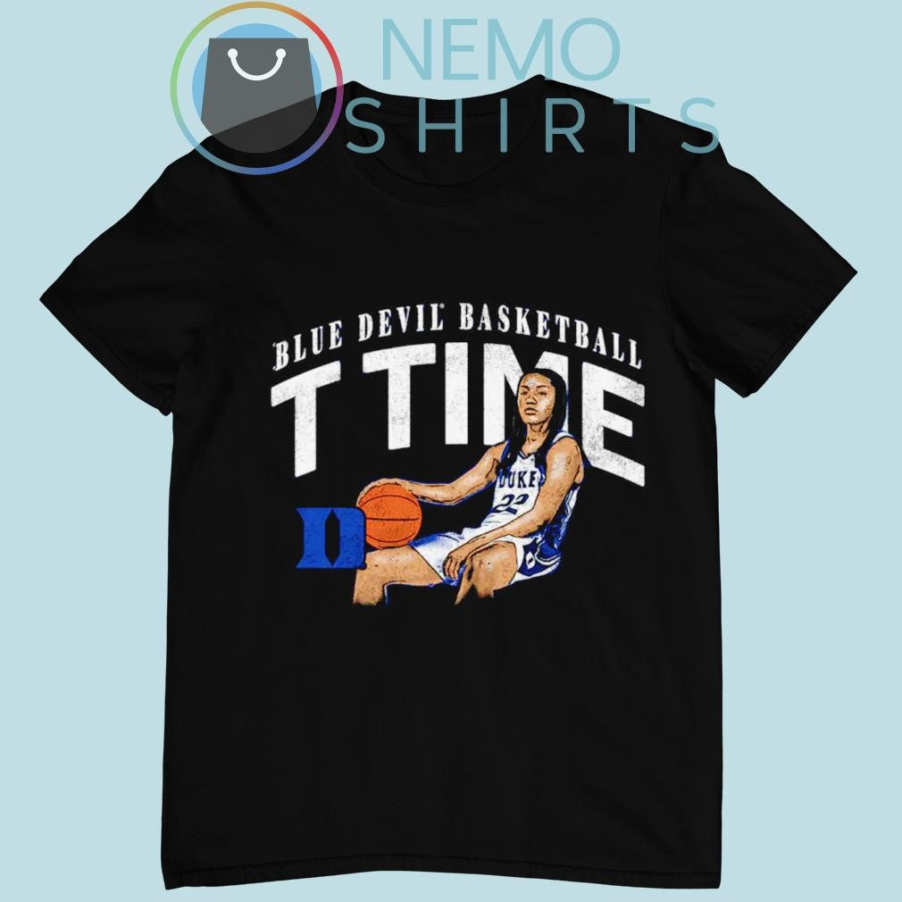 T Time Duke Blue Devils basketball cartoon player - Adult & Kids T-Shirts, Sweatshirts & Hoodies apparel design preview 4