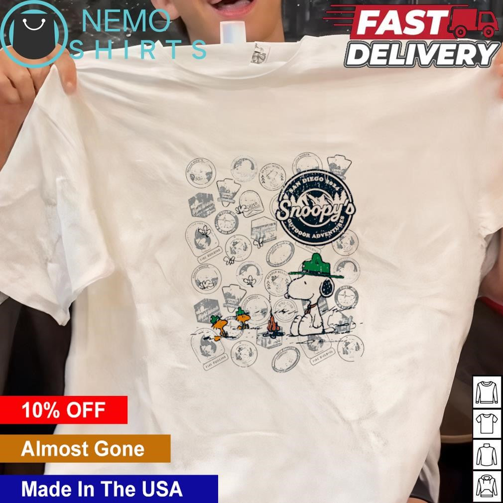 Snoopy's San Diego 2024 outdoor adventures - Adult & Kids T-Shirts, Sweatshirts & Hoodies apparel design preview 1