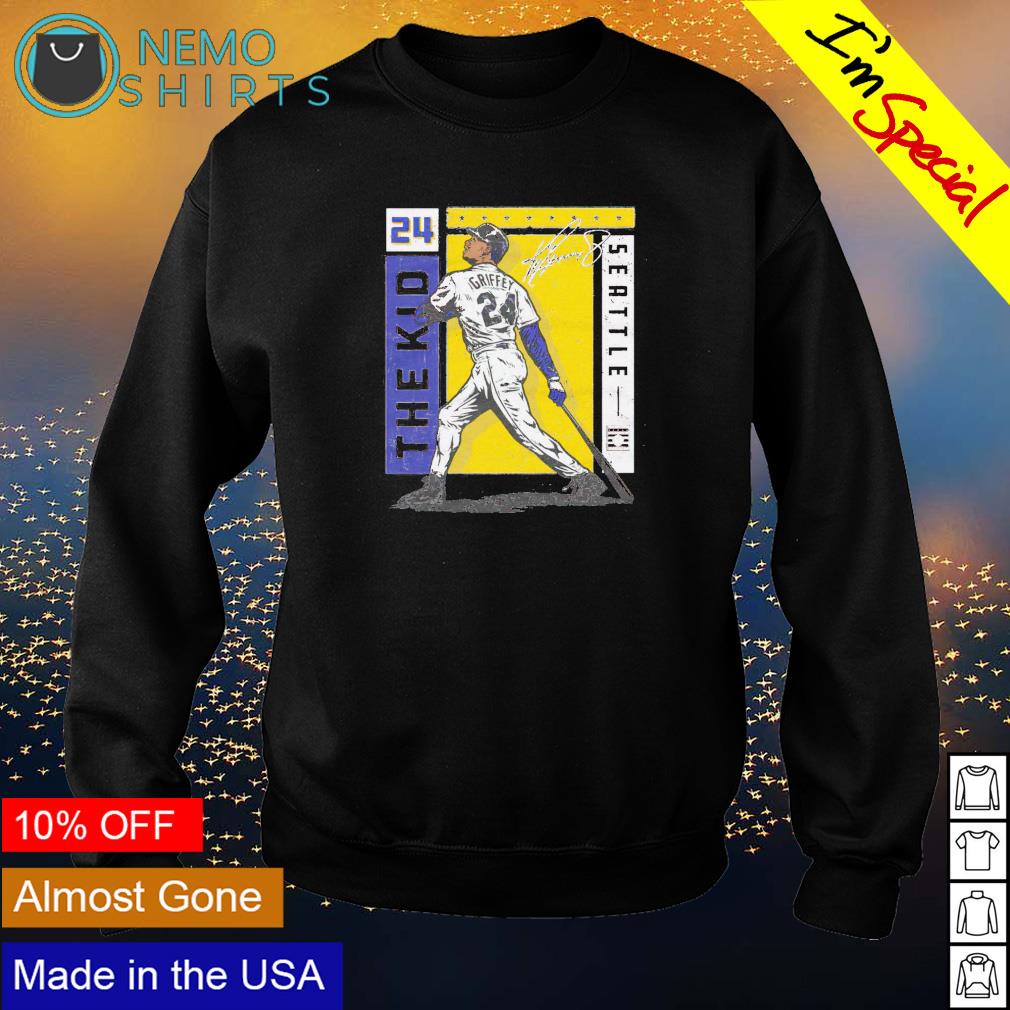 Seattle Mariners Ken Griffey Jr. card stat signature - Adult & Kids T-Shirts, Sweatshirts & Hoodies apparel design preview 4