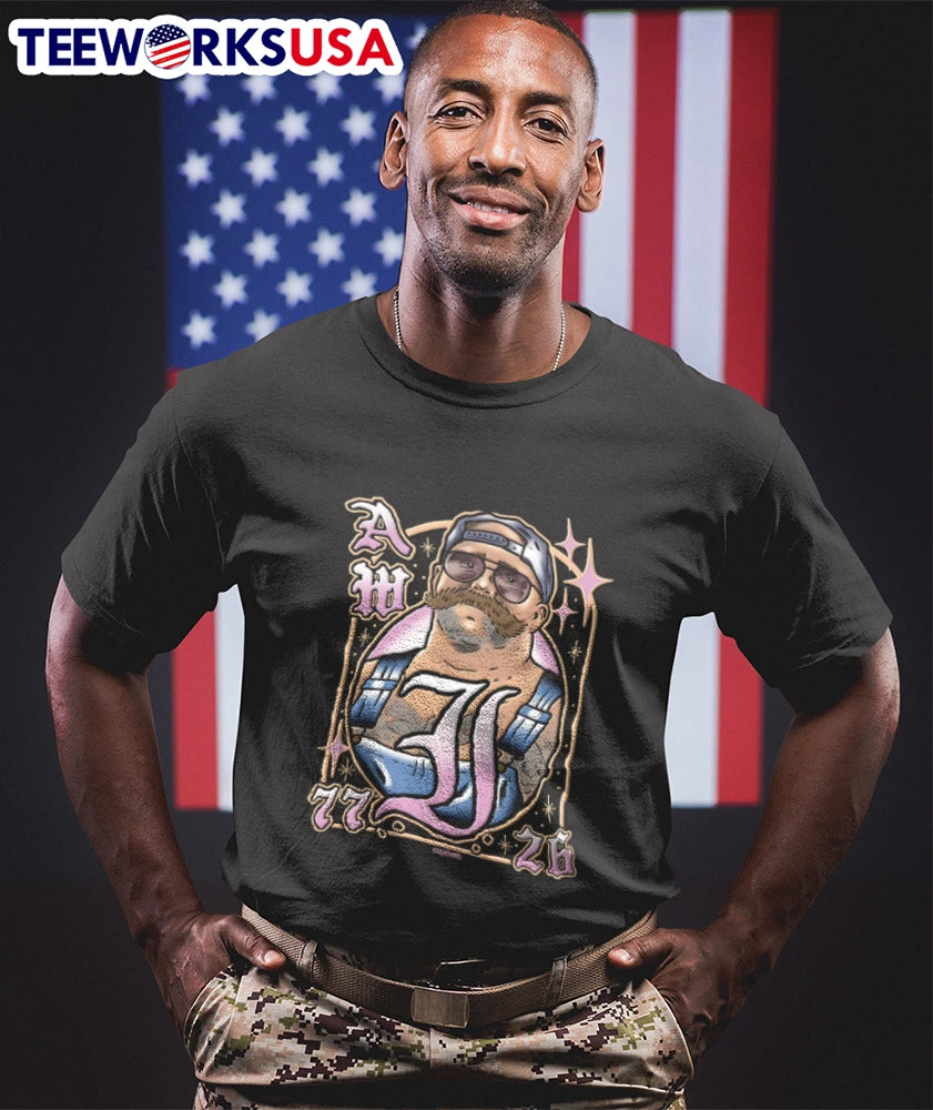 Aw 77 26 Man With Mustache And Sunglasses Overalls - Adult & Kids T-Shirts, Sweatshirts & Hoodies apparel design preview 1