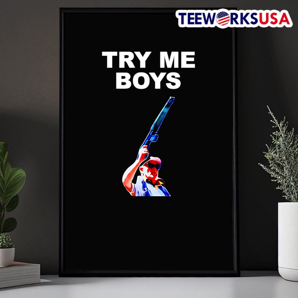 Carl Niehaus try me boys - Adult & Kids T-Shirts, Sweatshirts & Hoodies apparel design preview 5