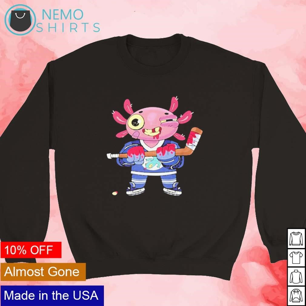 Sloppy hockey axolotl aftermath - Adult & Kids T-Shirts, Sweatshirts & Hoodies apparel design preview 5