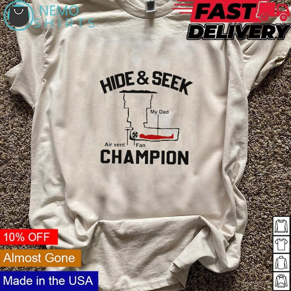 Hide and seek air vent fan champion - Adult & Kids T-Shirts, Sweatshirts & Hoodies apparel design preview 3