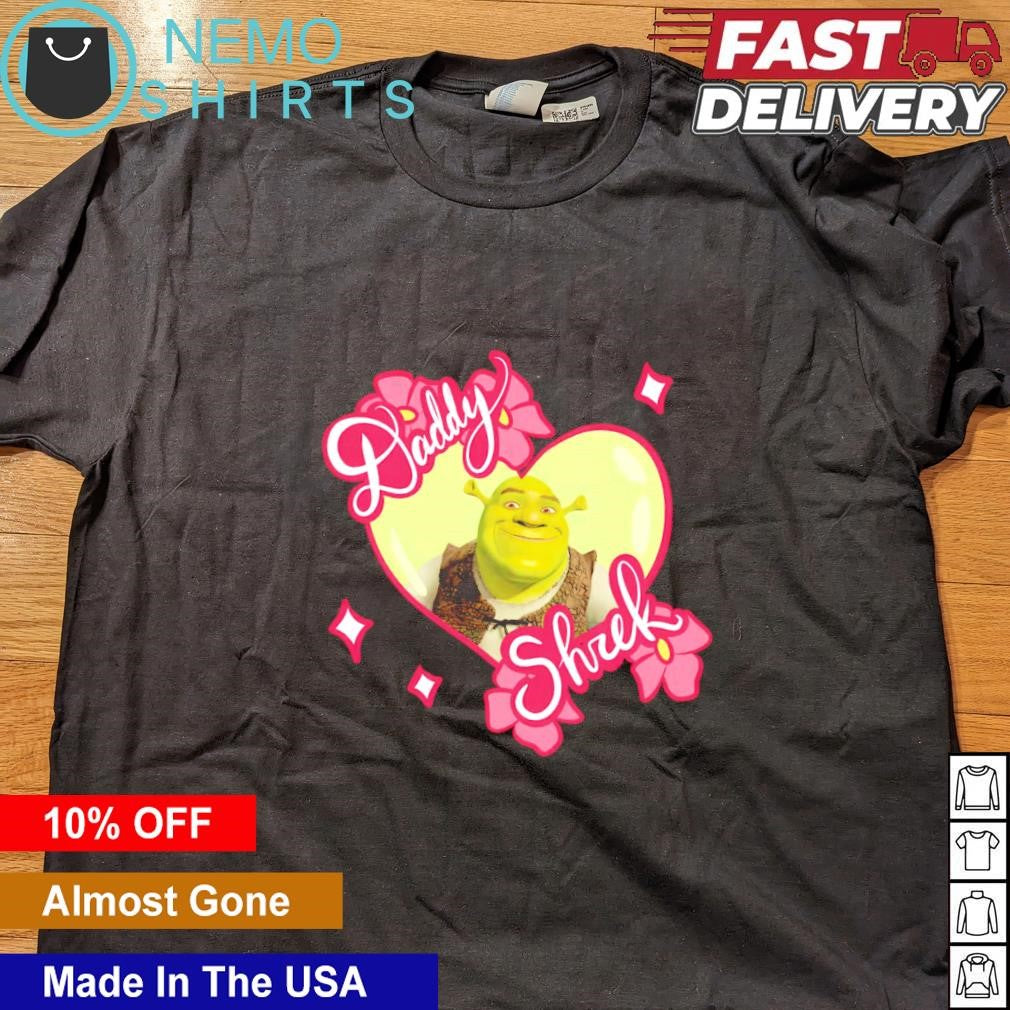 Daddy Shrek heart floral - Adult & Kids T-Shirts, Sweatshirts & Hoodies apparel design preview 4