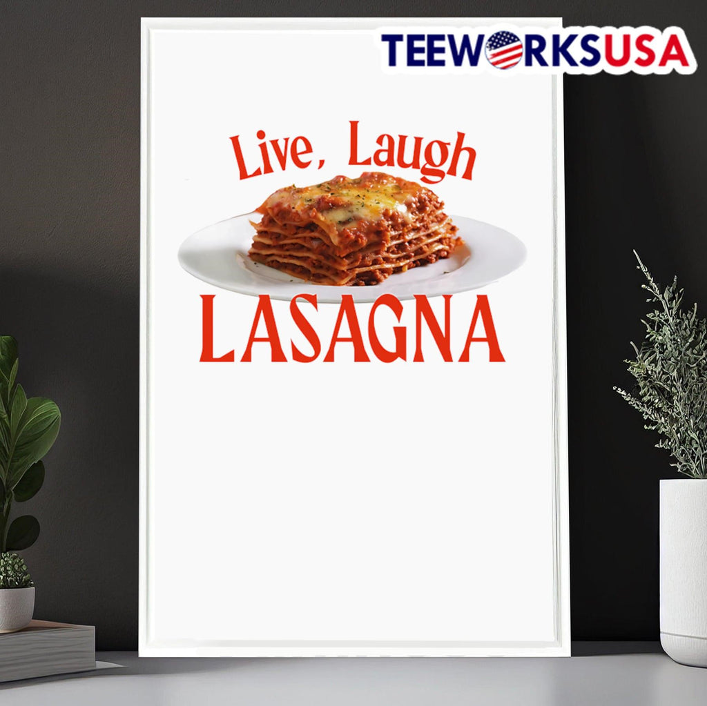 Live laugh Lasagna - Adult & Kids T-Shirts, Sweatshirts & Hoodies apparel design preview 6