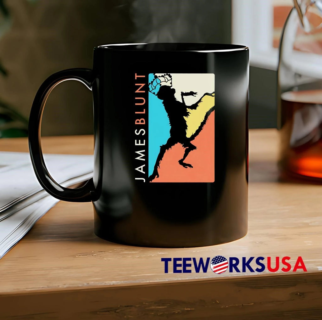 James Blunt Silhouetted Monkey Dancing - Adult & Kids T-Shirts, Sweatshirts & Hoodies apparel design preview 2