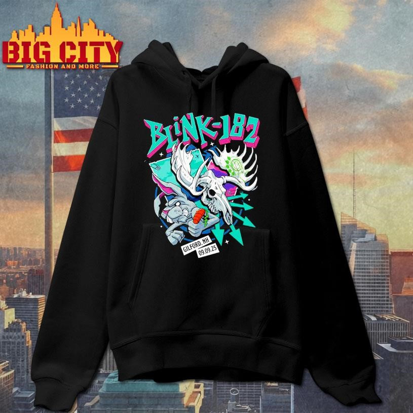Blink 182 Gilford Tour On Sep 9 2025 - Adult & Kids T-Shirts, Sweatshirts & Hoodies apparel design preview 2
