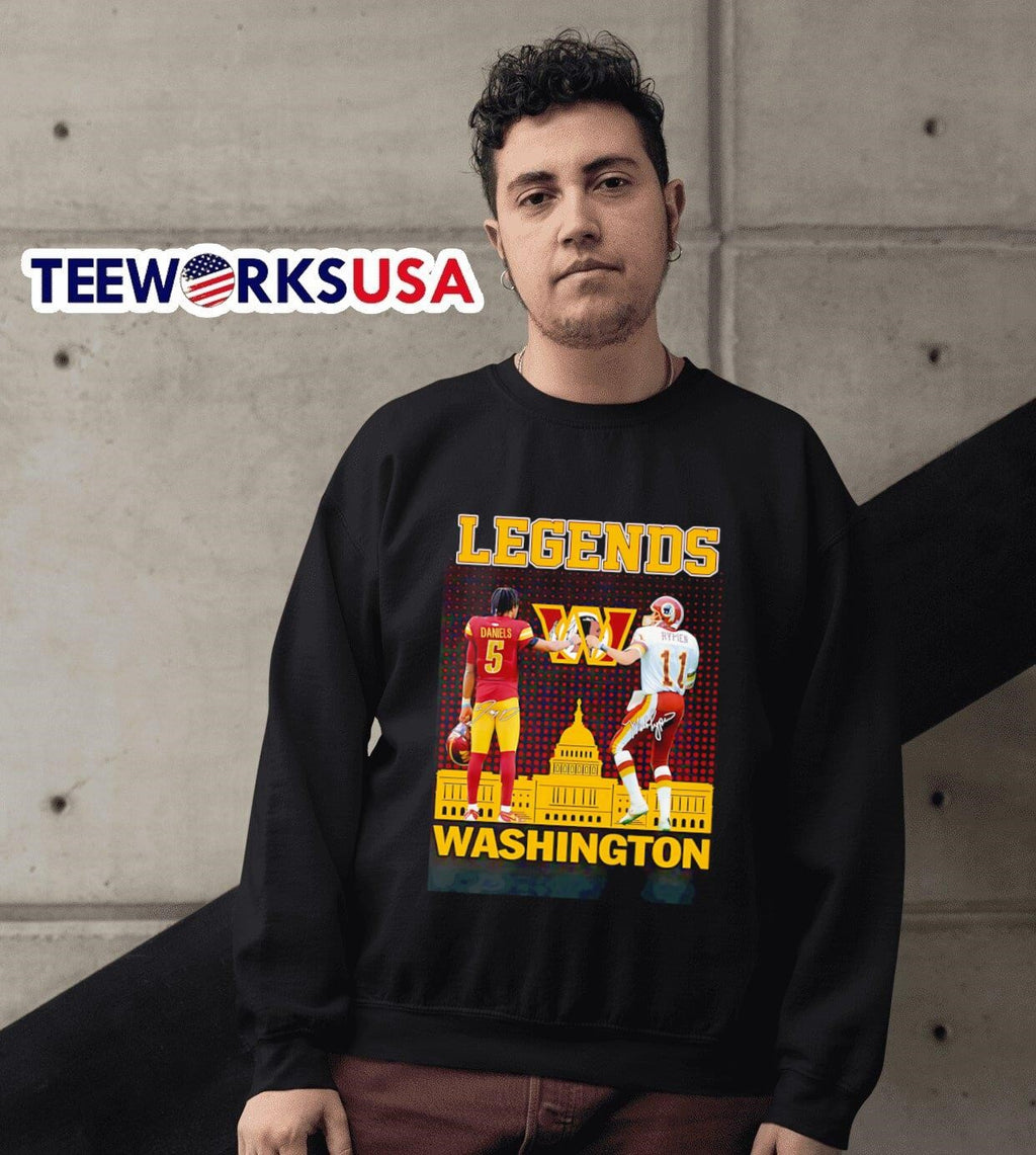 Jayden Daniels and Mark Rypien Legends Washington - Adult & Kids T-Shirts, Sweatshirts & Hoodies apparel design preview 6