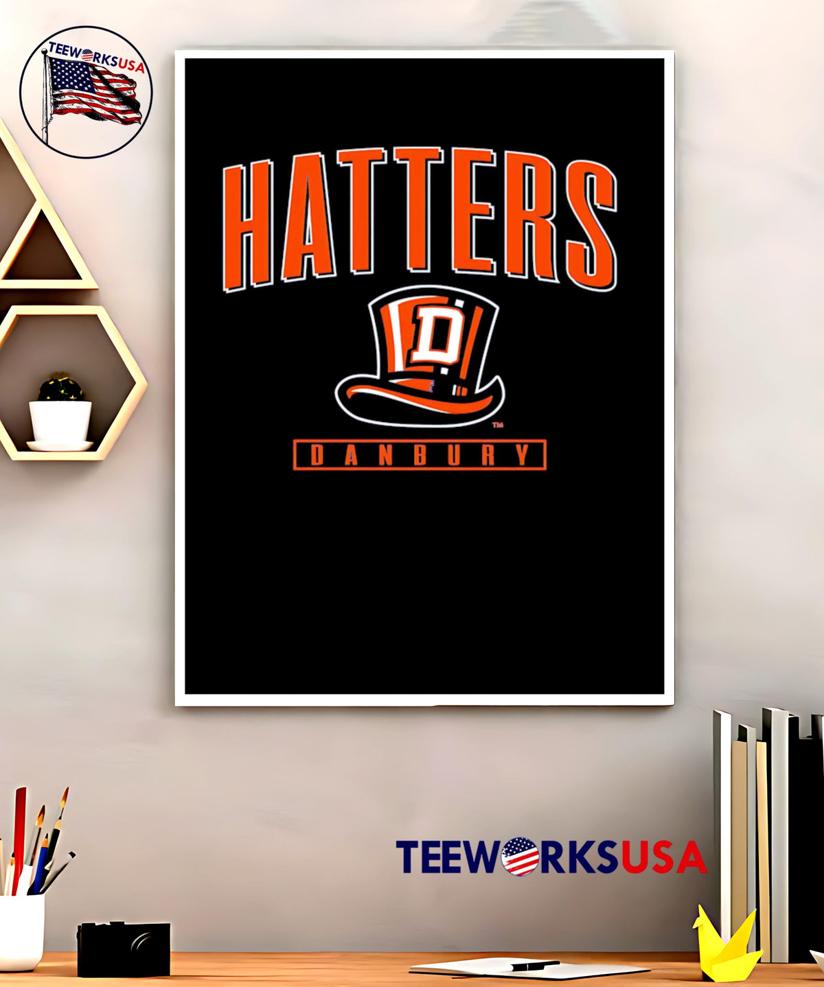 Hatters Danbury logo - Adult & Kids T-Shirts, Sweatshirts & Hoodies apparel design preview 5