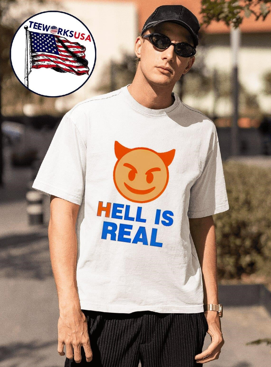 FC Cincinnati hell is real emojis - Adult & Kids T-Shirts, Sweatshirts & Hoodies apparel design preview 1