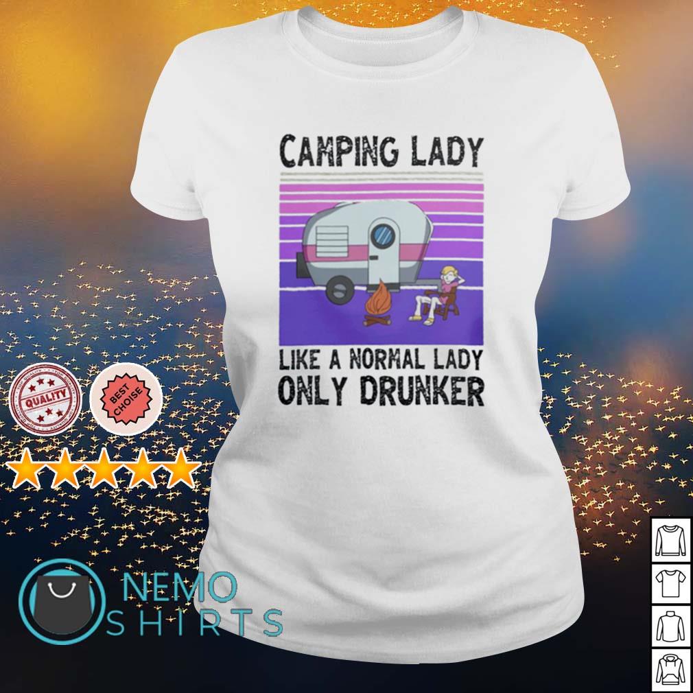 Camping lady like a normal only drunker campfire - Adult & Kids T-Shirts, Sweatshirts & Hoodies apparel design preview 3