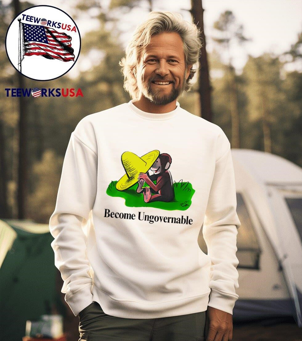Monkey Become Ungovernable Curious - Adult & Kids T-Shirts, Sweatshirts & Hoodies apparel design preview 3