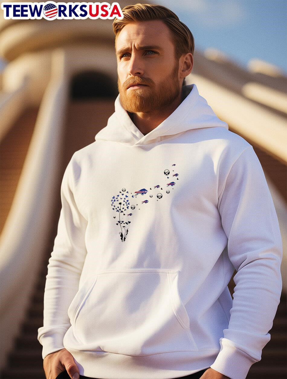 Get your laughs in bloom with a Buffalo Bills flower - Adult & Kids T-Shirts, Sweatshirts & Hoodies apparel design preview 2