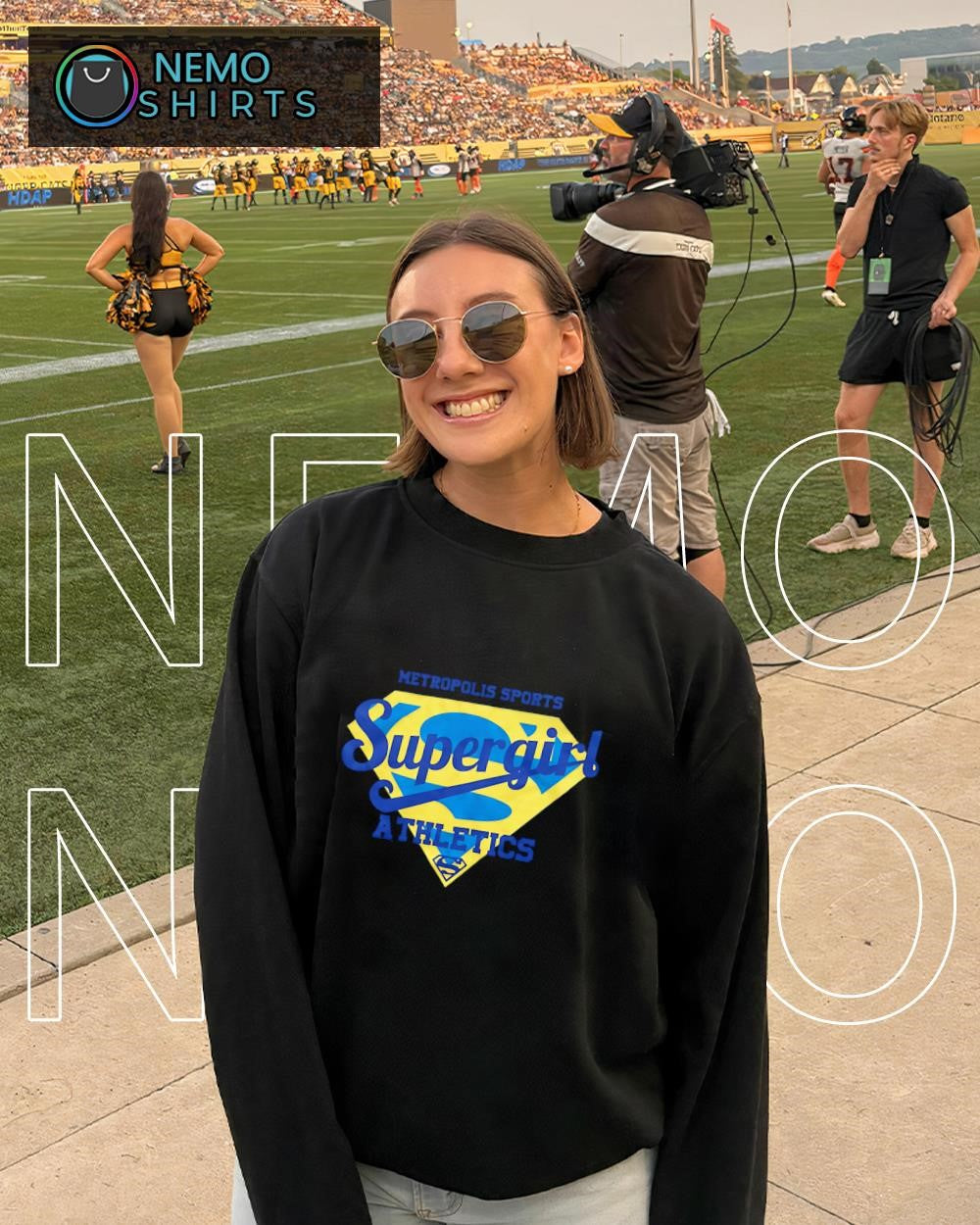 Supergirl Metropolis sports athletics logo - Adult & Kids T-Shirts, Sweatshirts & Hoodies apparel design preview 4
