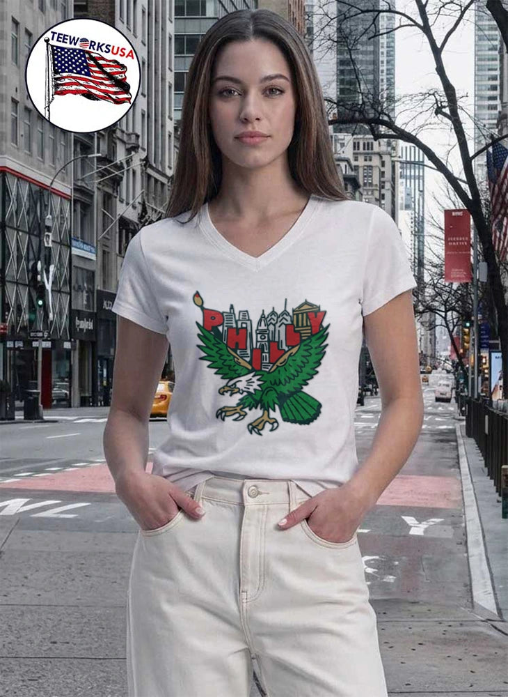 Philly Eagle City Skyline - Adult & Kids T-Shirts, Sweatshirts & Hoodies apparel design preview 7