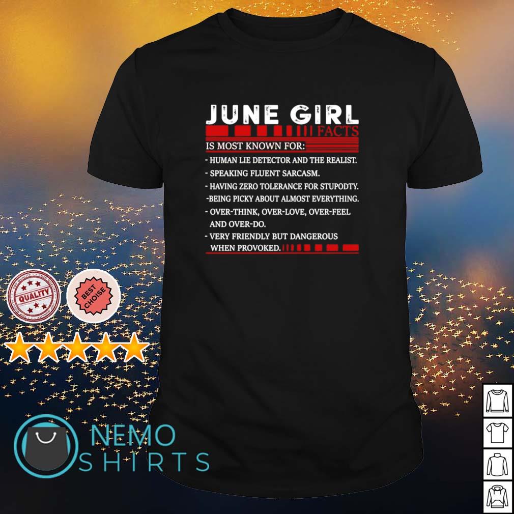 June girl is most known for human lie detector - Adult & Kids T-Shirts, Sweatshirts & Hoodies apparel design preview 1