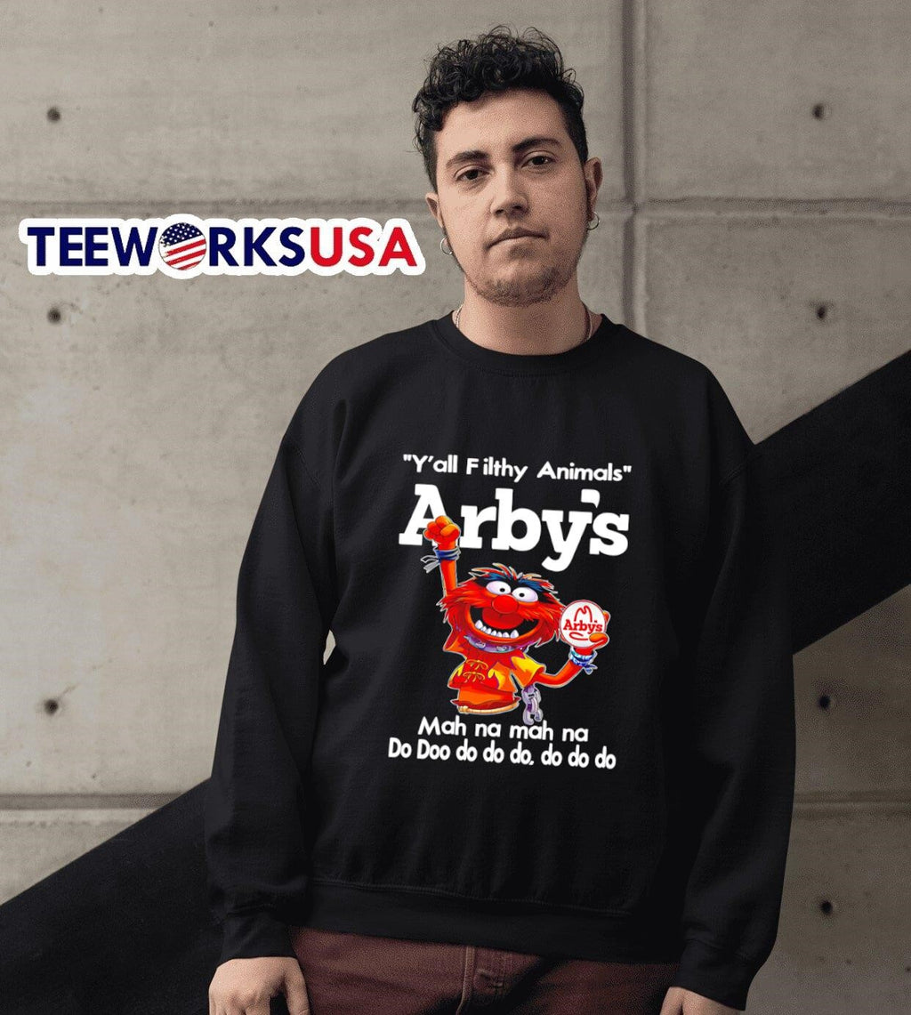 Animal muppet y'all filthy Animals Arby's mah na - Adult & Kids T-Shirts, Sweatshirts & Hoodies apparel design preview 6
