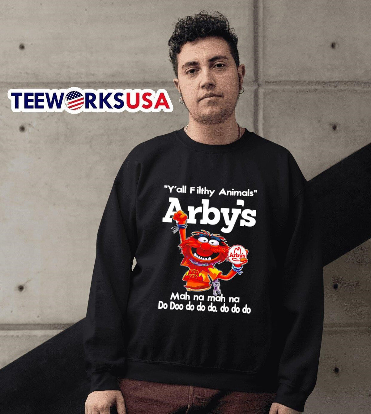 Animal muppet y'all filthy Animals Arby's mah na - Adult & Kids T-Shirts, Sweatshirts & Hoodies apparel design preview 6