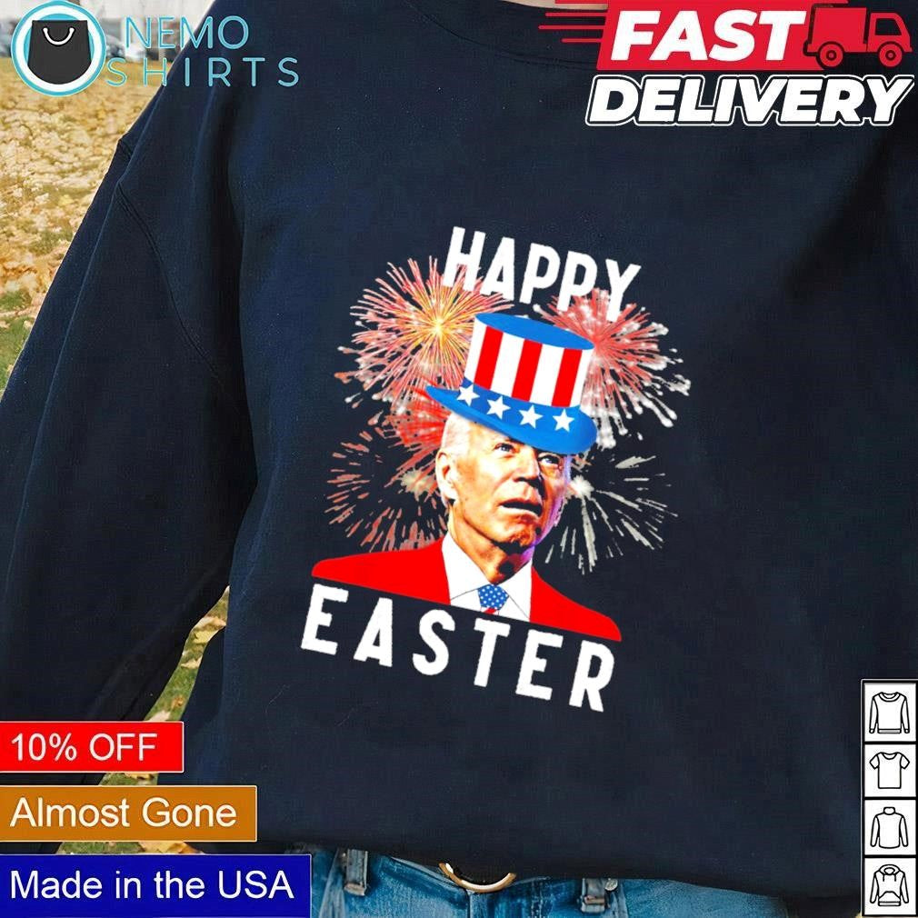 Joe Biden 4th of July Happy Easter fireworks - Adult & Kids T-Shirts, Sweatshirts & Hoodies apparel design preview 3