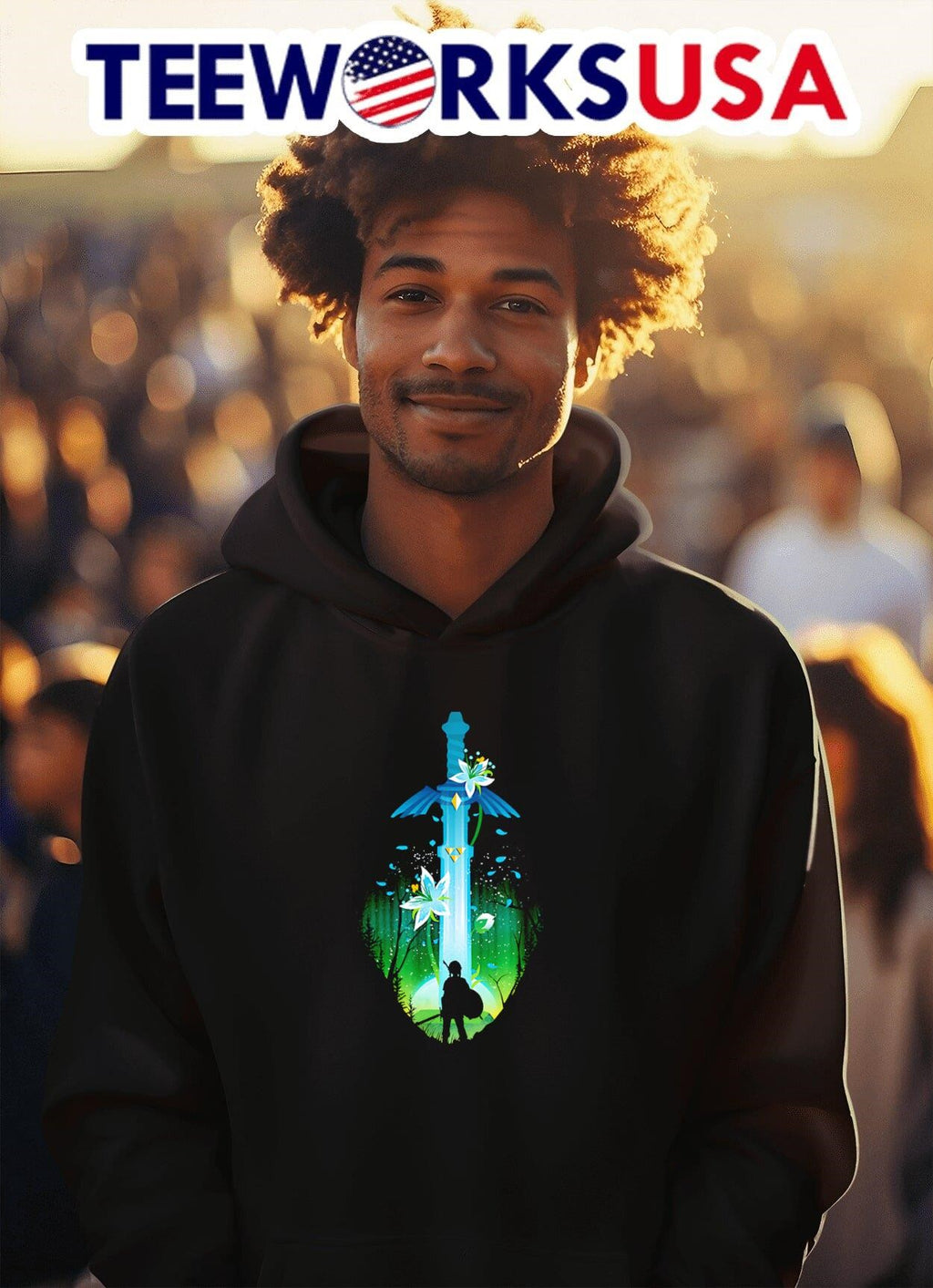Link Legend of Zelda master sword - Adult & Kids T-Shirts, Sweatshirts & Hoodies apparel design preview 2